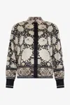Roberto Cavalli Black And Ivory Floral Print Shirt In Multi