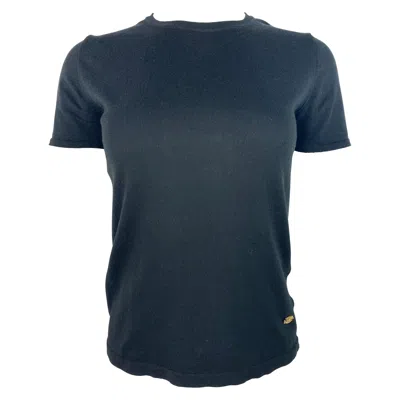 Pre-owned Roberto Cavalli Black Cotton Top, Size Medium