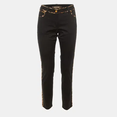 Pre-owned Roberto Cavalli Black Denim Slim Fit Jeans M/waist 32"