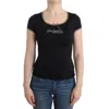 Roberto Cavalli Black Elastane Top In Multi