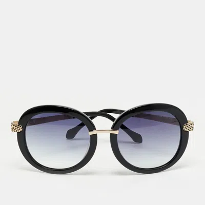 Pre-owned Roberto Cavalli Black Gradient Alwaid Rc 829s Round Sunglasses