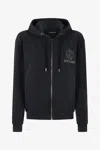 ROBERTO CAVALLI SCHWARZER HOODIE-SWEATSHIRT MIT RC MONOGRAM-LOGO
