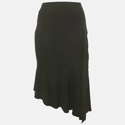 Roberto Cavalli Black Jersey Flared Short Skirt