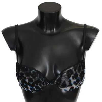 Roberto Cavalli Black Lace Reggiseno Nylon Bra Women's Underwear