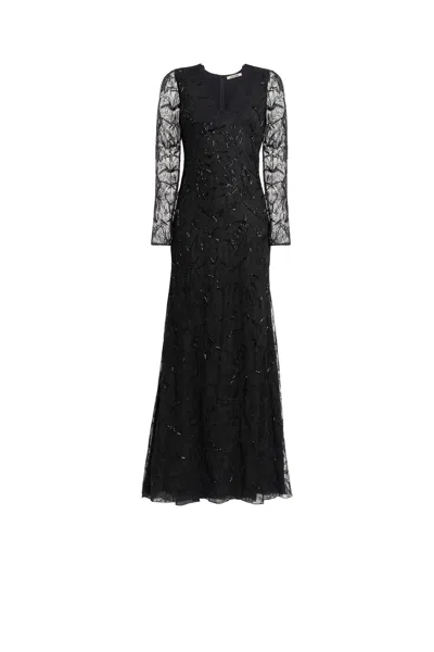 Roberto Cavalli Black Layered Lace Gown
