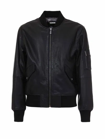 Roberto Cavalli Black Leather Just Cavalli Jacket