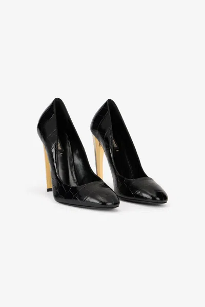 Roberto Cavalli Black Leather Pump