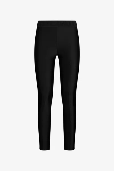 Roberto Cavalli Black Logo Waistband Leggings