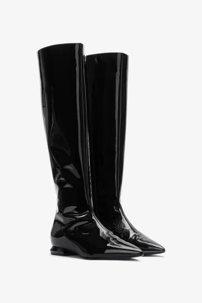 Roberto Cavalli Black Patent Leather Boots