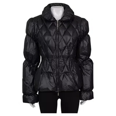 Pre-owned Roberto Cavalli Black Quilted Lace-up Jacket - It 44/l