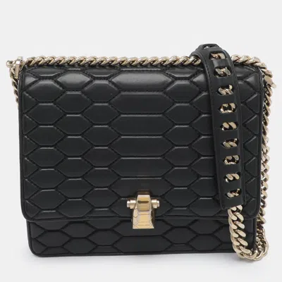 Pre-owned Roberto Cavalli Black Quilted Leather Hera Shoulder Bag