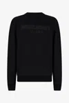 Roberto Cavalli Black Sweater With Embossed Logo In Black