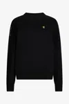 Roberto Cavalli Black Sweatshirt With Sequined Back In Black