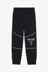 Roberto Cavalli Black Track Pants With Logo Print In Black