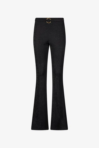 Roberto Cavalli Black Trousers With Snake Buckle