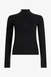 Roberto Cavalli Black Turtleneck Sweater With Embossed Logo In Black