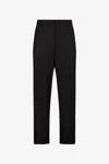 Roberto Cavalli Black Wide Leg Trousers With Logo In Black