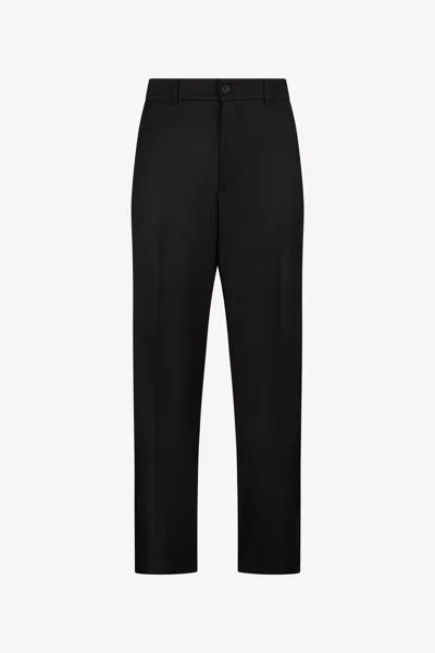 Roberto Cavalli Black Wide Leg Trousers With Logo