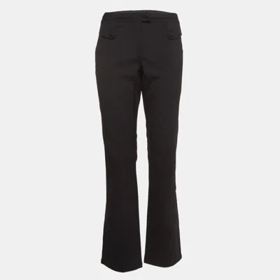 Pre-owned Roberto Cavalli Black Wool Trousers M