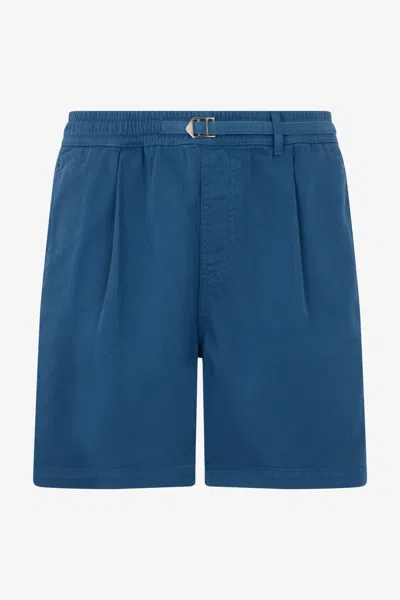 Roberto Cavalli Logo-embroidered Bermuda Shorts In Blue
