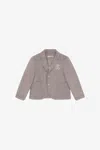 Roberto Cavalli Blazer With Monogram Rc In Light Brown