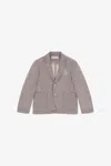 Roberto Cavalli Blazer With Monogram Rc In Light Brown