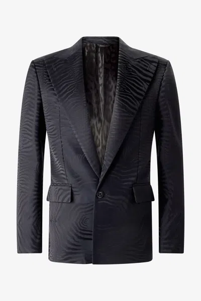 ROBERTO CAVALLI BLAZER MIT EINFARBIGEM MOTIV TIGER SKIN