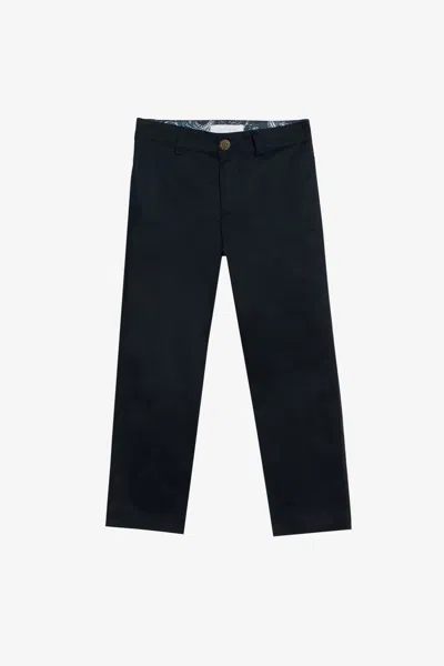 Roberto Cavalli Blue Cotton Pants