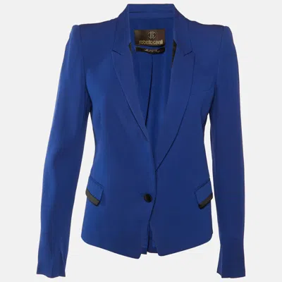 Roberto Cavalli Blue Crepe Tailored Blazer