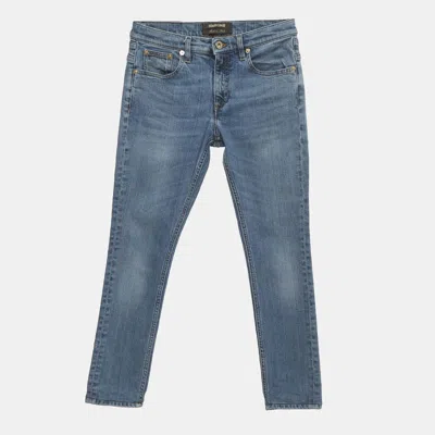 Pre-owned Roberto Cavalli Blue Denim Skinny Jeans S Waist 25"