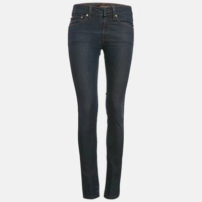 Pre-owned Roberto Cavalli Blue Denim Skinny Jeans S Waist 28"