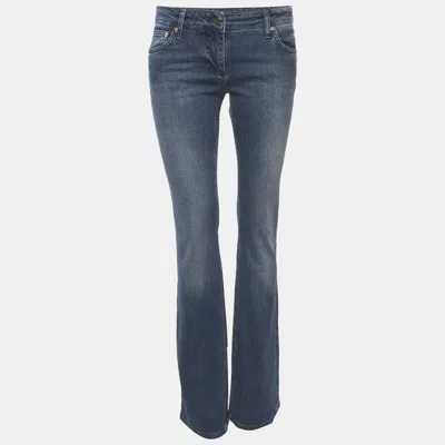 Pre-owned Roberto Cavalli Blue Denim Straight Fit Jeans M/waist 29"