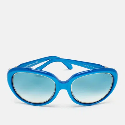 Pre-owned Roberto Cavalli Blue Gradient 781s Acqua Cat Eye Sunglasses