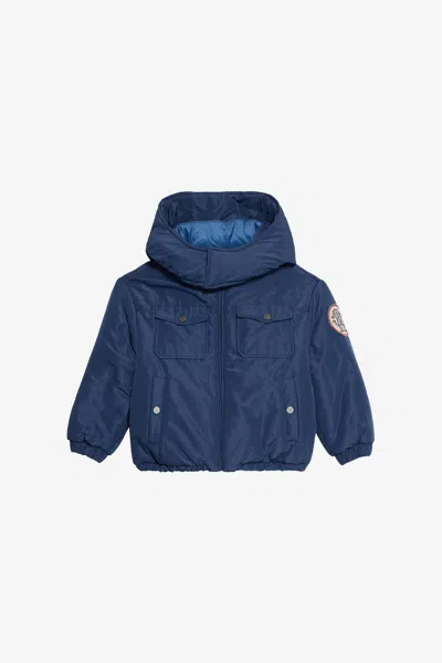 Roberto Cavalli Blue Jacket With Rc Monogram Patch