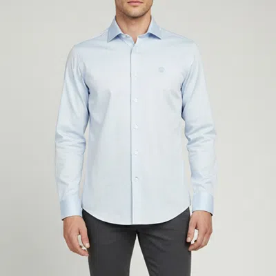 Pre-owned Roberto Cavalli Blue Logo Embroidered Cotton Comfort Fit Shirt M