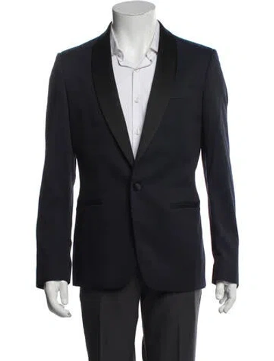 Pre-owned Roberto Cavalli Blue Polyester Blazer In Multi