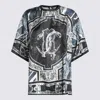Roberto Cavalli Graphic Print Round Neck Top With Short Sleeves