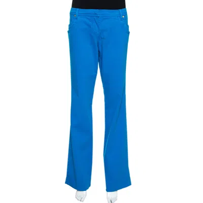 Roberto Cavalli Blue Stretch Cotton Straight Leg Jeans