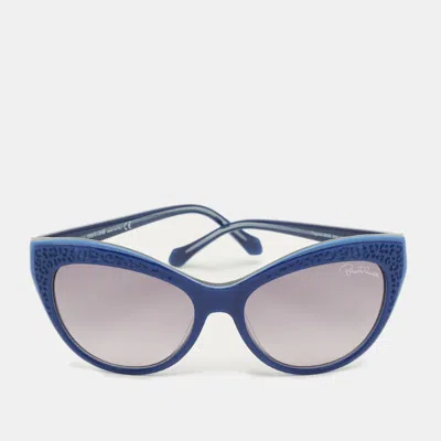 Roberto Cavalli Blue/grey Gradient 982s Tegmen Cat Eye Sunglasses