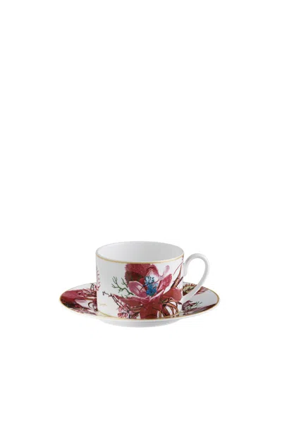 Roberto Cavalli Flowers Collection Set 2pcs Tea Cups & Saucer