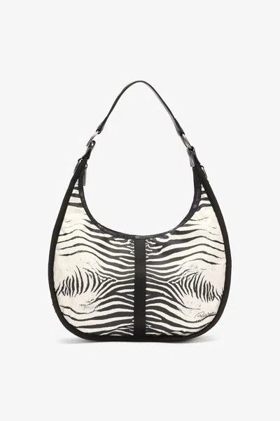 Roberto Cavalli Bologna Medium Bag In Black/white