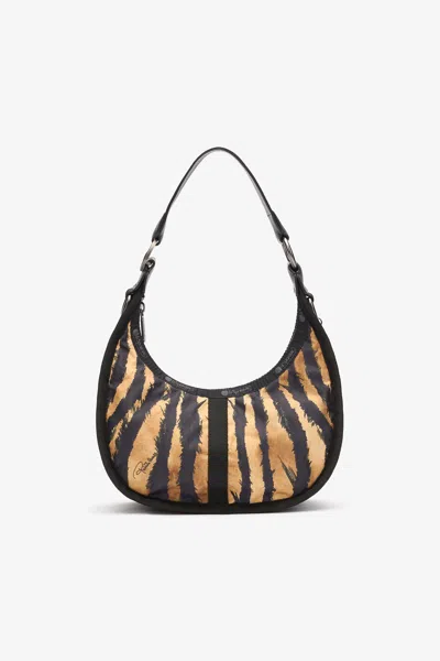 Roberto Cavalli Bologna Small Bag In Light Brown/black