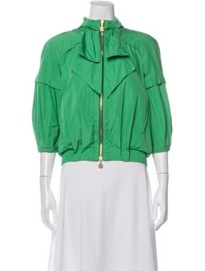 Pre-owned Roberto Cavalli Bomber Jacket In Green
