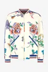 Roberto Cavalli Quilted Bomber Jacket In White