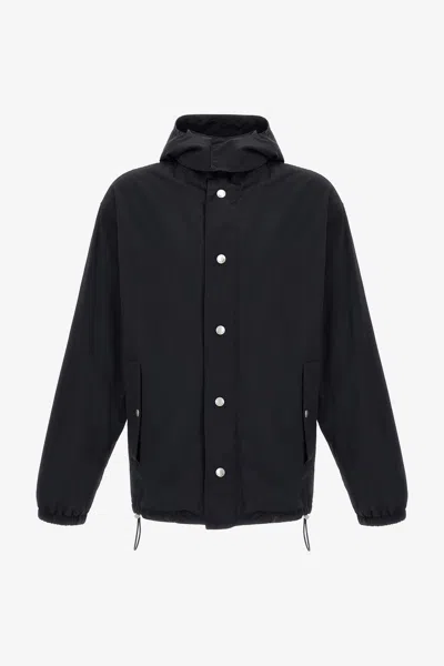 Roberto Cavalli Bomber Jacket With Logo In Black