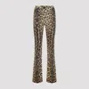 Roberto Cavalli Animalier-printed Bootcut Jeans In Brown