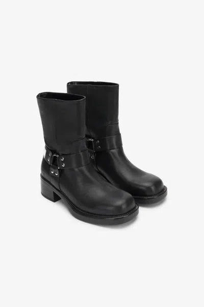Roberto Cavalli Boots With Logo Detail In Black