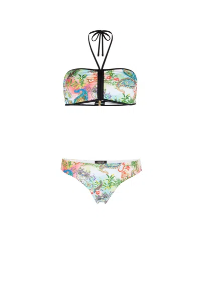 Roberto Cavalli Botanical-print Bikini In Multicolor
