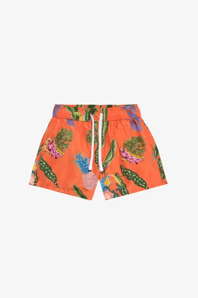 Roberto Cavalli Kids'   - Boy Beachwear Lime Green 06a In Black