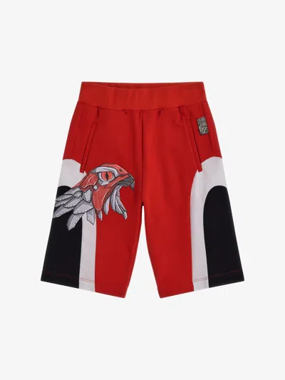 Roberto Cavalli Kids' Boys Eagle Shorts In Red